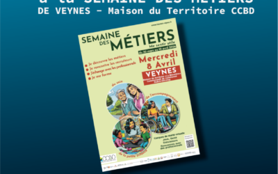 Retrouvez ERGOLOGIC à la semaine des Métiers de Veynes !  Venez nous rencontrer pour parler des métiers de l&rsquo;accompagnement, du soin et de la petite enfance autour d&rsquo;un jeu de découverte !  Ergologic sera présent le mercredi 8 avril de 9h à 16h à la CCBD. N&rsquo;hésitez plus !