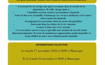 Formation certifiante Assistant de Vie Dépendance